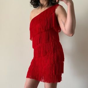 Gatsby Fringed 1920s Flapper cocktail dress.